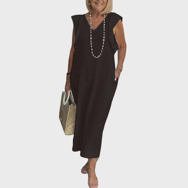 Kvinnens Midi Sundress | Uformell Kappermansjett