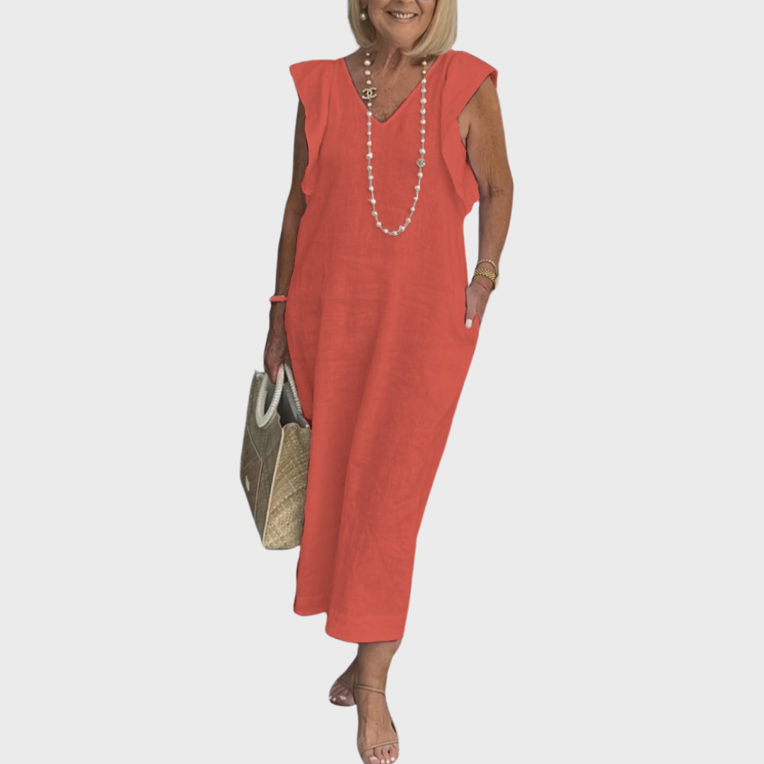 Kvinnens Midi Sundress | Uformell Kappermansjett
