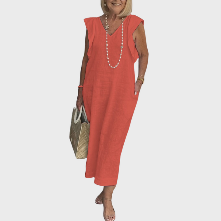 Kvinnens Midi Sundress | Uformell Kappermansjett