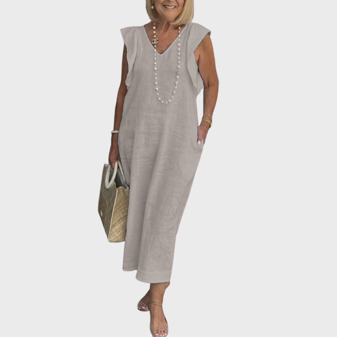 Kvinnens Midi Sundress | Uformell Kappermansjett