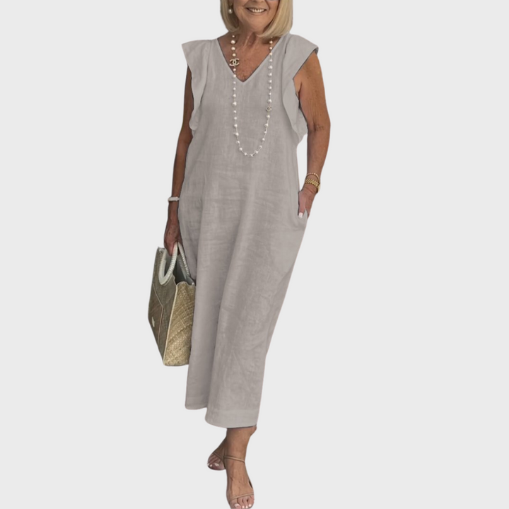 Kvinnens Midi Sundress | Uformell Kappermansjett