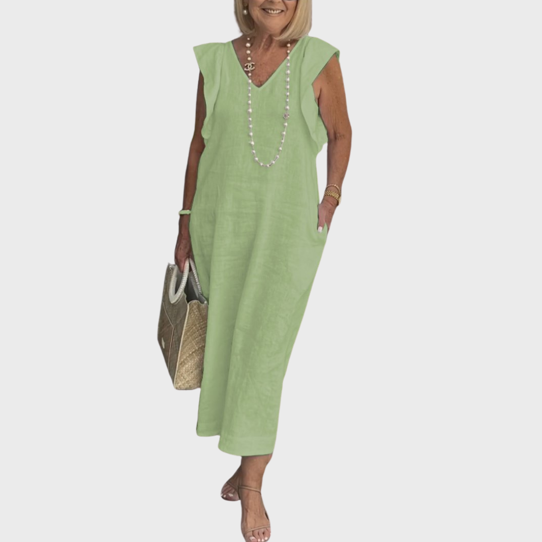 Kvinnens Midi Sundress | Uformell Kappermansjett