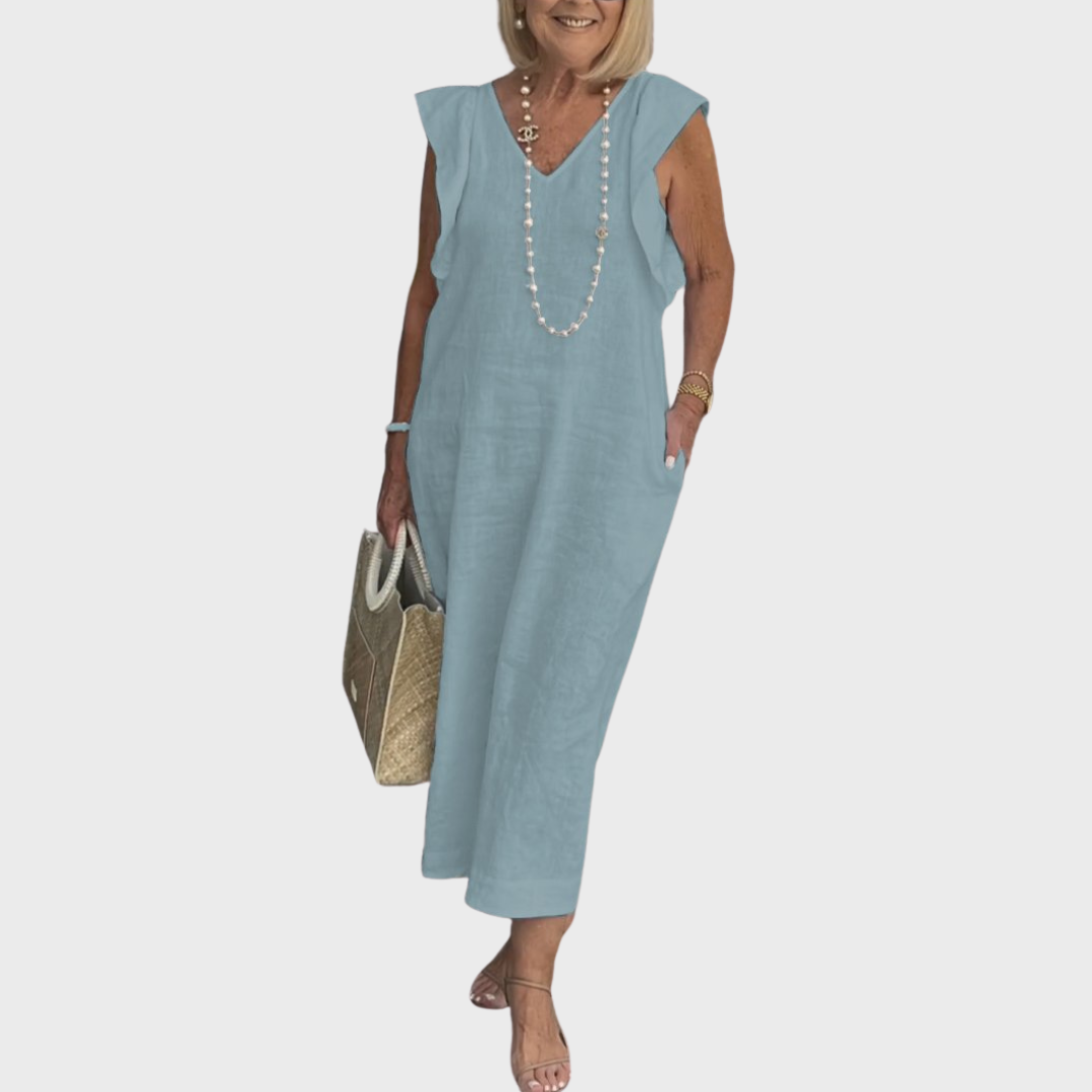 Kvinnens Midi Sundress | Uformell Kappermansjett