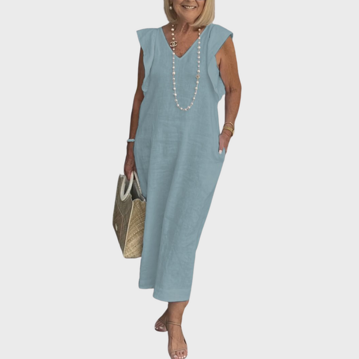 Kvinnens Midi Sundress | Uformell Kappermansjett
