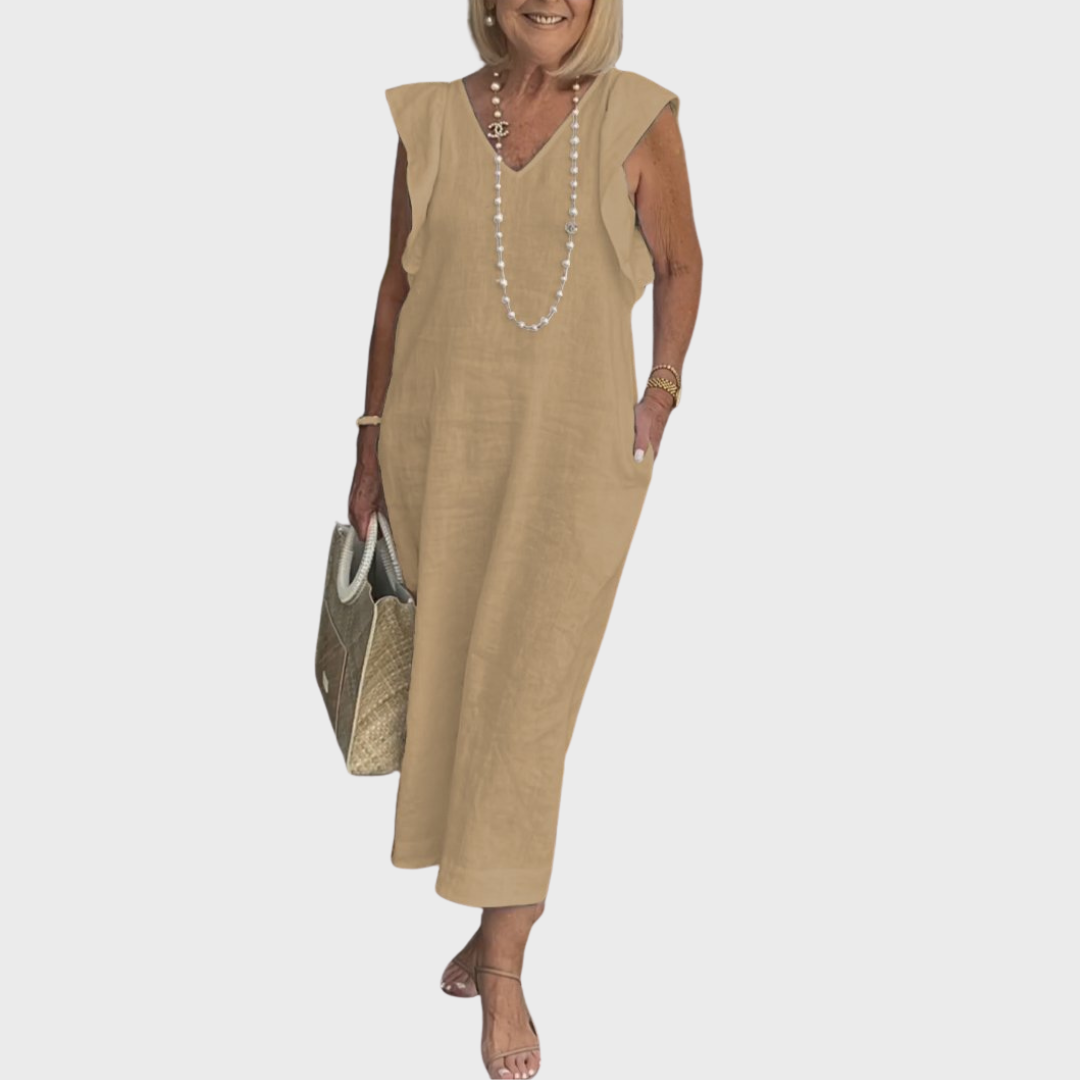 Kvinnens Midi Sundress | Uformell Kappermansjett