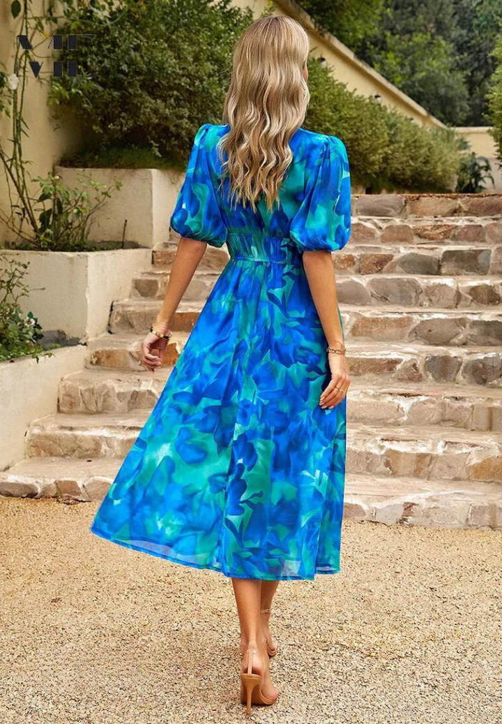 Kjole for kvinner | Blomstertrykk Midi