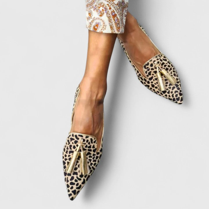 Loafers for kvinner | Flate spisse mønstrede