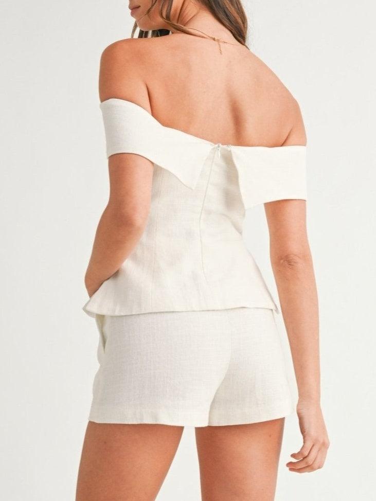 Dame To-delt Sett | Uten Skulder Stil Topp Korte Bukser