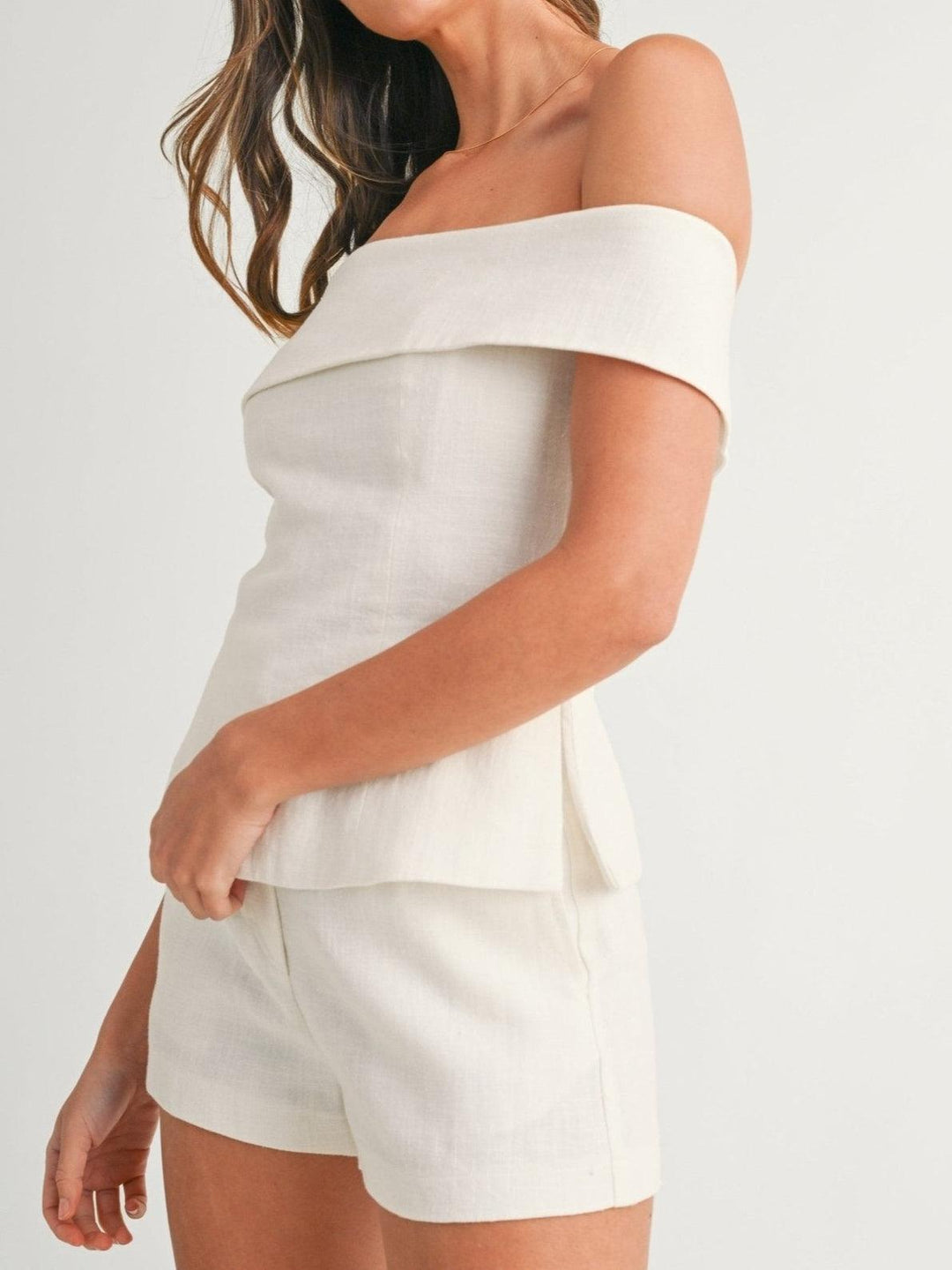 Dame To-delt Sett | Uten Skulder Stil Topp Korte Bukser