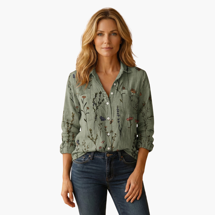 Damebluse | Langermet Paisley