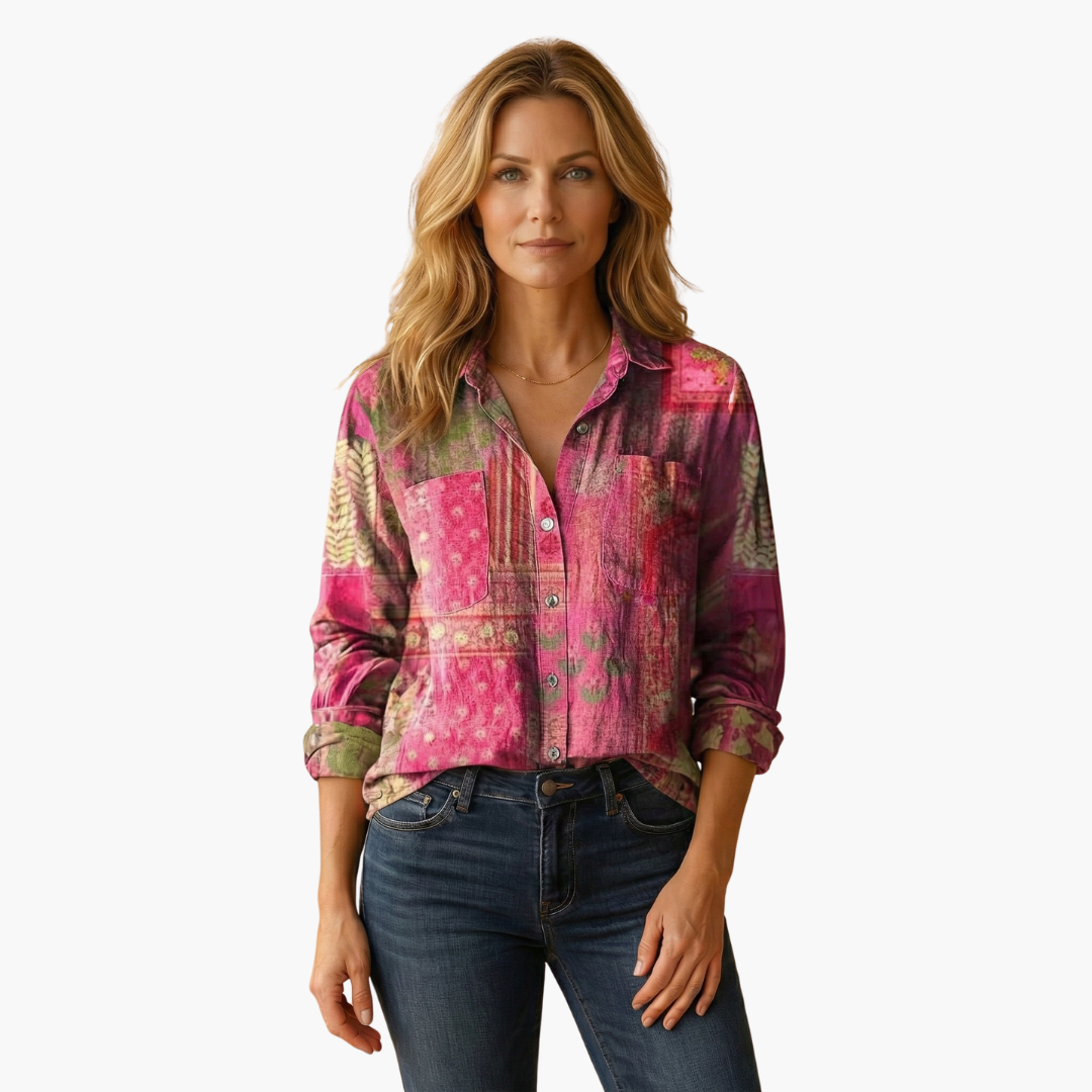 Damebluse | Langermet Paisley