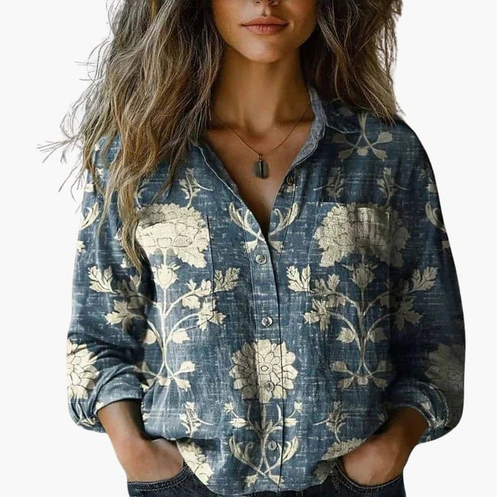 Damebluse | Langermet Paisley