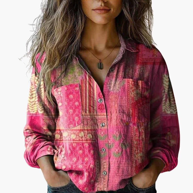 Damebluse | Langermet Paisley
