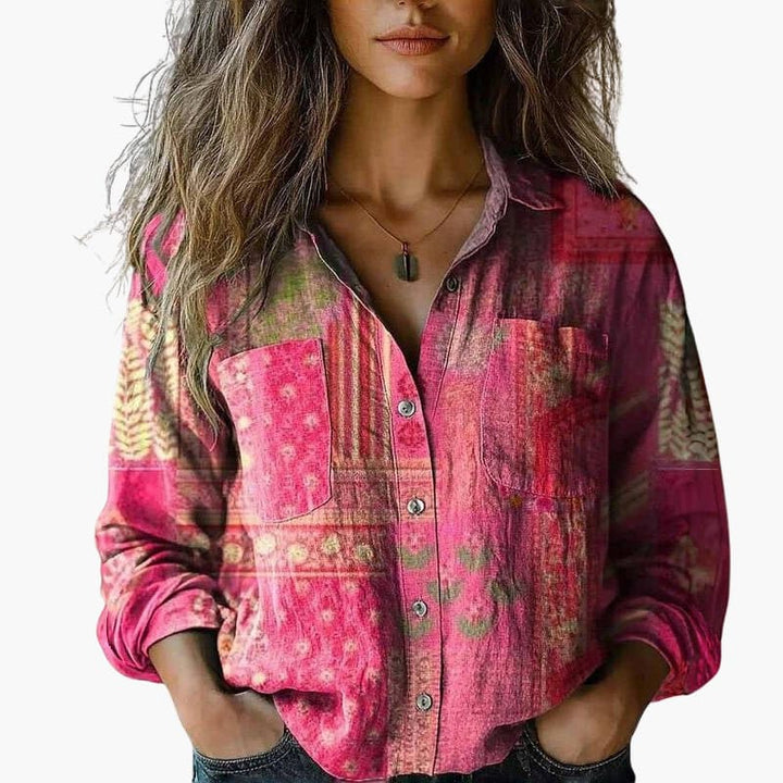 Damebluse | Langermet Paisley