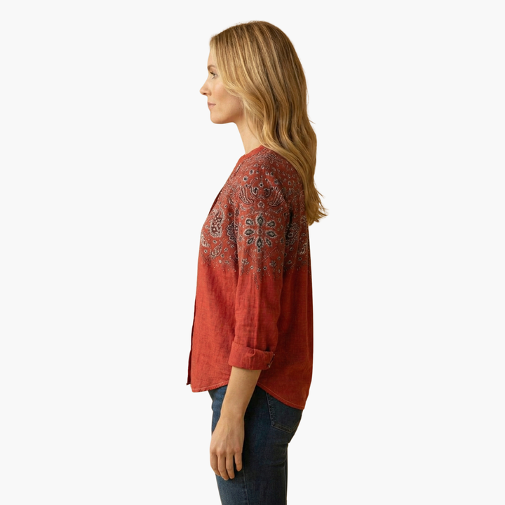 Damebluse | Langermet Paisley