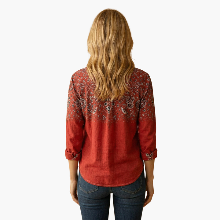 Damebluse | Langermet Paisley