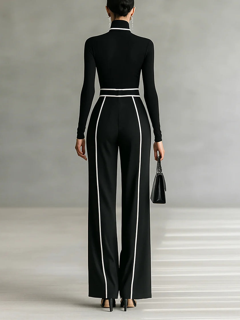 Kvinnes To-dels Sett | Langermet Turtleneck Topp