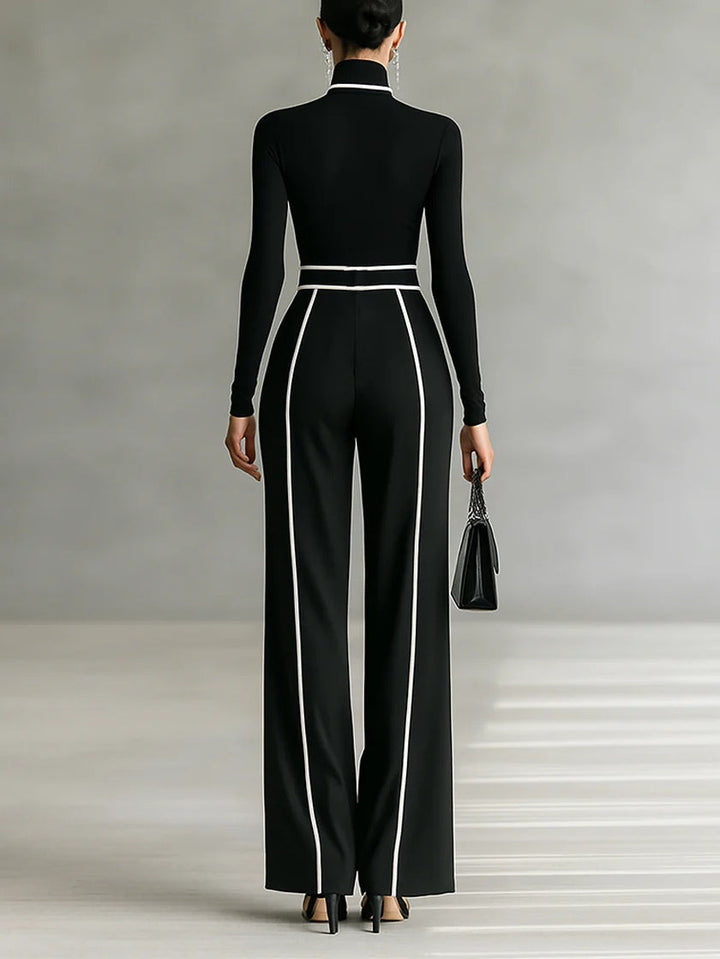 Kvinnes To-dels Sett | Langermet Turtleneck Topp