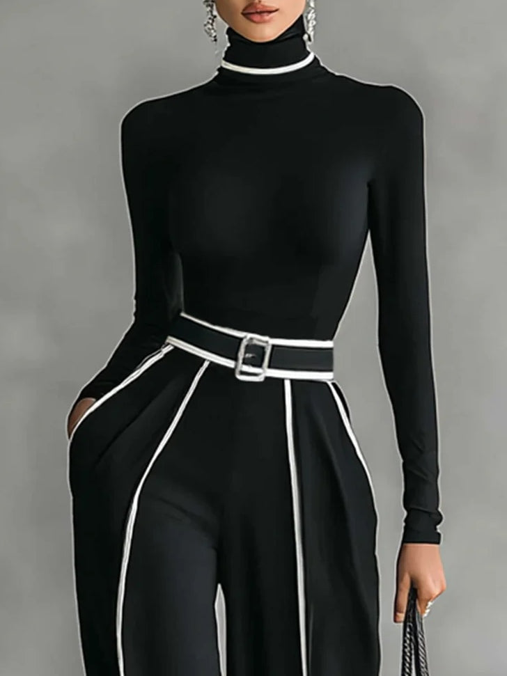 Kvinnes To-dels Sett | Langermet Turtleneck Topp