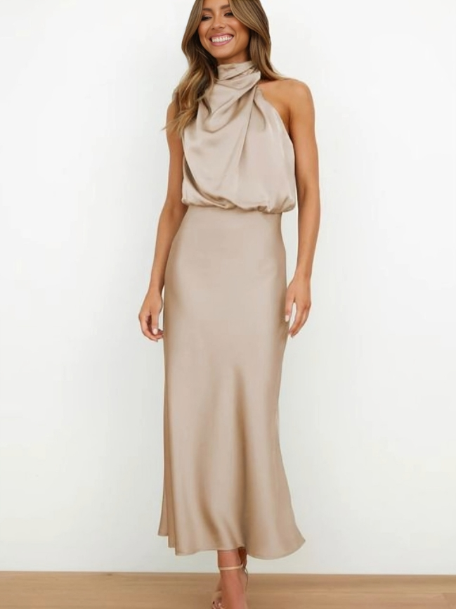 Kvinnenes Kveldsdrakt | Halterneck Maxi