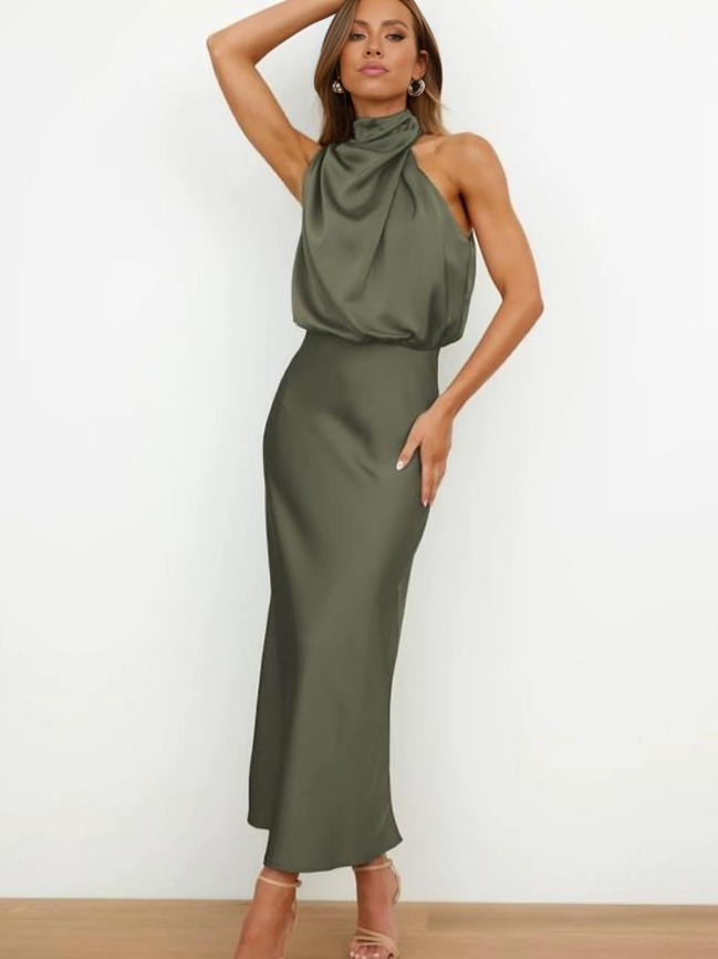 Kvinnenes Kveldsdrakt | Halterneck Maxi