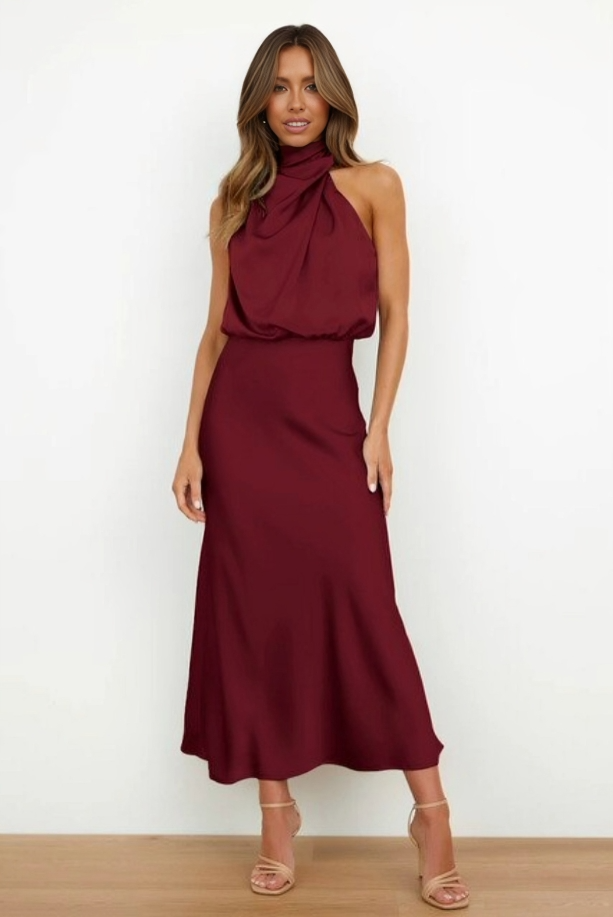Kvinnenes Kveldsdrakt | Halterneck Maxi