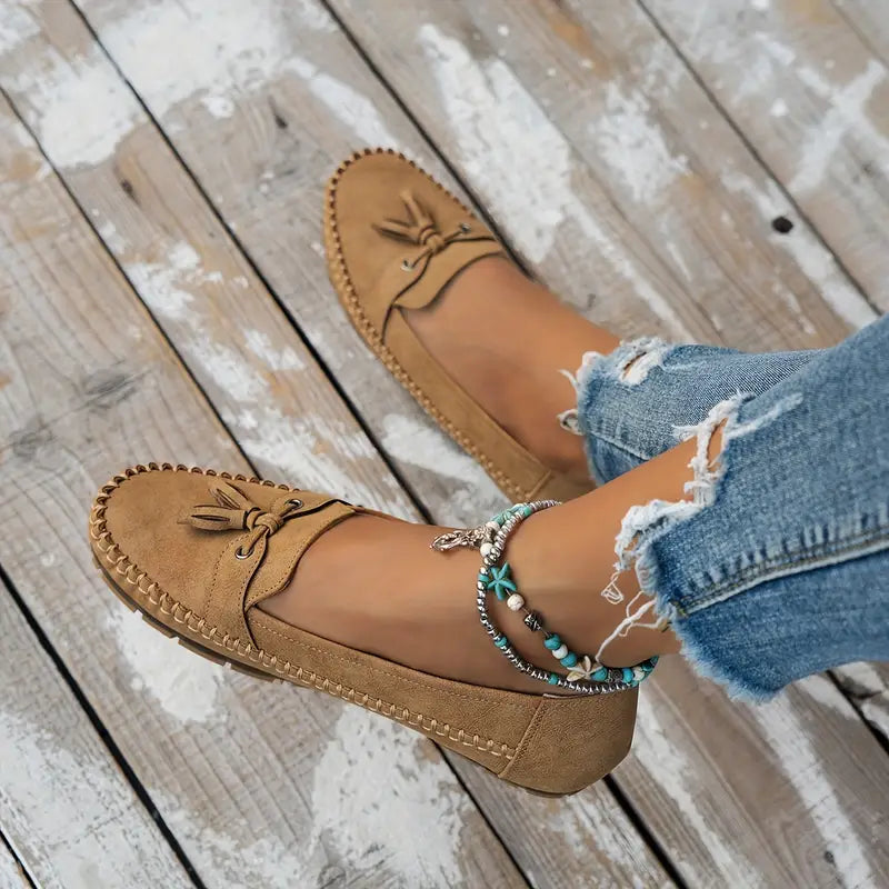Kvinnelige Komfortable Loafers | Slip-On Polstret