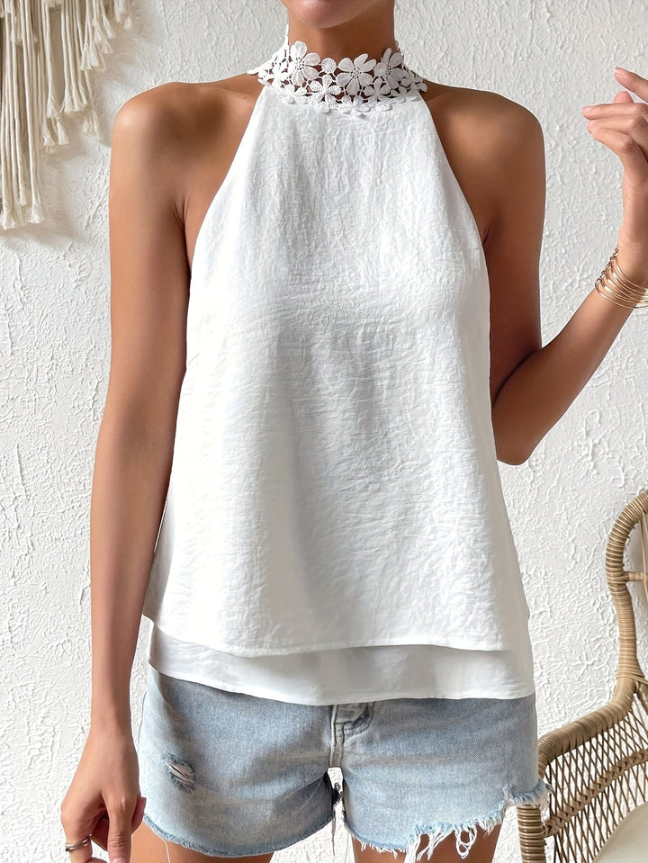 Dame Ute Top | Halter Blomster