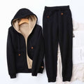 Alexis | Kvinne Fleece-Lined Avslappet Passform Vinter Hoodie Jogger Set