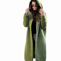 Andrea | Dame Hetteåpen Foran Ribbestrikket Maxi Cardigan