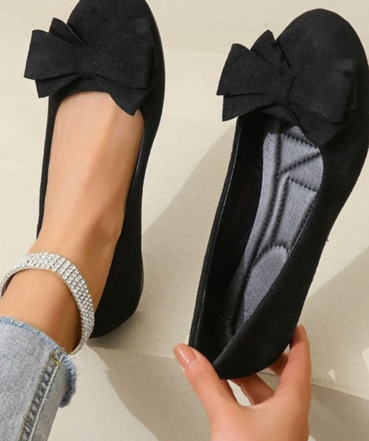 Ashley | Kvinne Orthopediske Slip-On Komfort Sko med Sløyfe i Suede