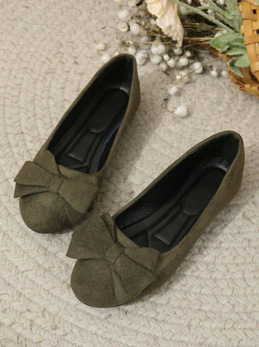 Ashley | Kvinne Orthopediske Slip-On Komfort Sko med Sløyfe i Suede