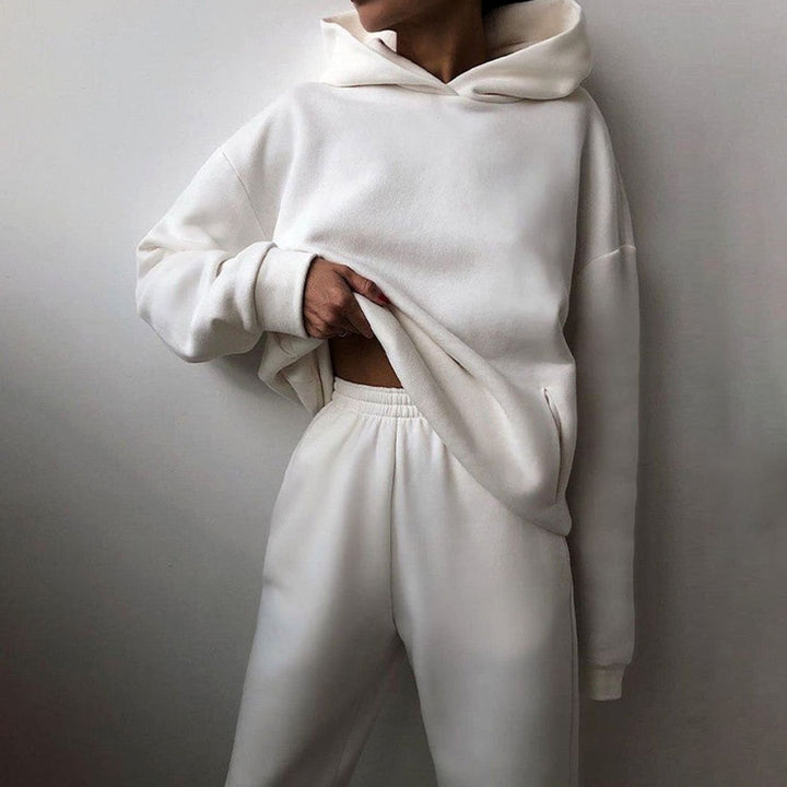 Aubrey | Dame Casual Loose-Fit Hoodie Jogger To-delt Sett