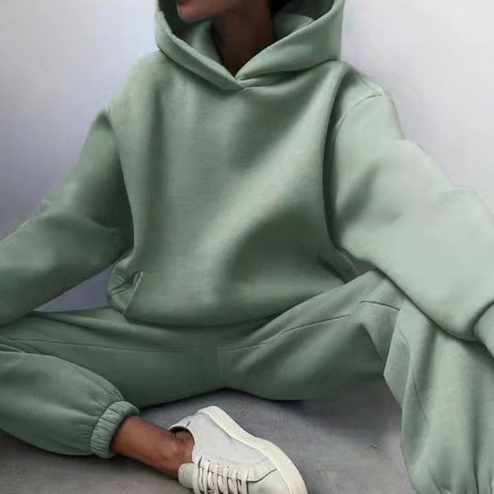 Aubrey | Dame Casual Loose-Fit Hoodie Jogger To-delt Sett