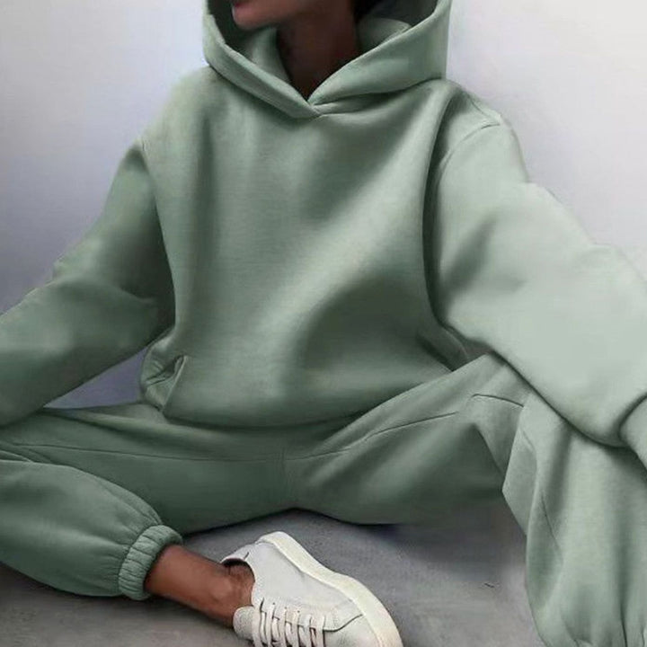 Aubrey | Dame Casual Loose-Fit Hoodie Jogger To-delt Sett