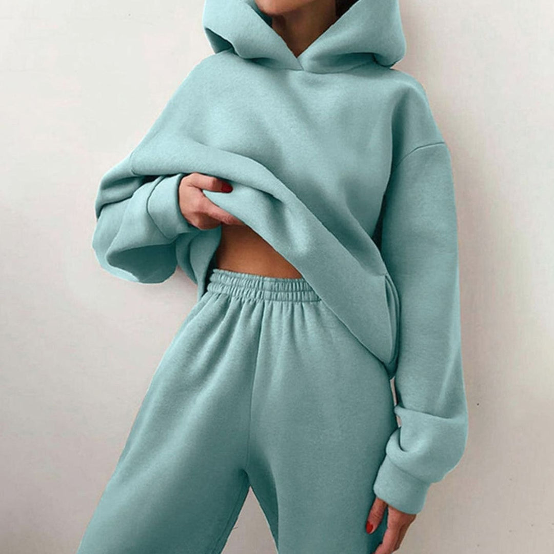 Aubrey | Dame Casual Loose-Fit Hoodie Jogger To-delt Sett