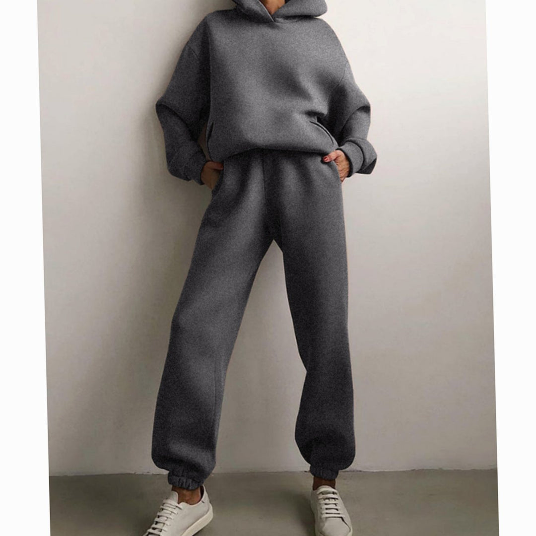 Aubrey | Dame Casual Loose-Fit Hoodie Jogger To-delt Sett