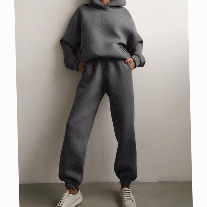 Aubrey | Dame Casual Loose-Fit Hoodie Jogger To-delt Sett