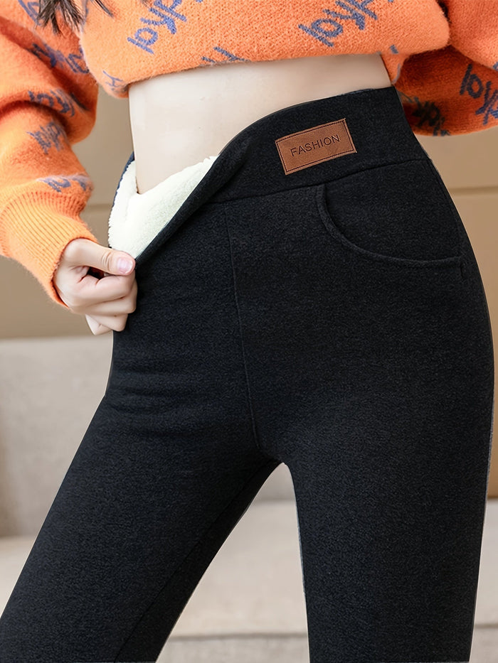 Dame Termo Skinny Leggings med Høy Midje