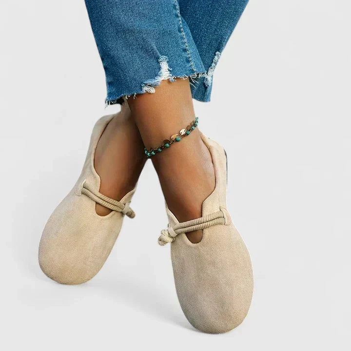 Loafers For Women | Rund Tå med Tau Detalj