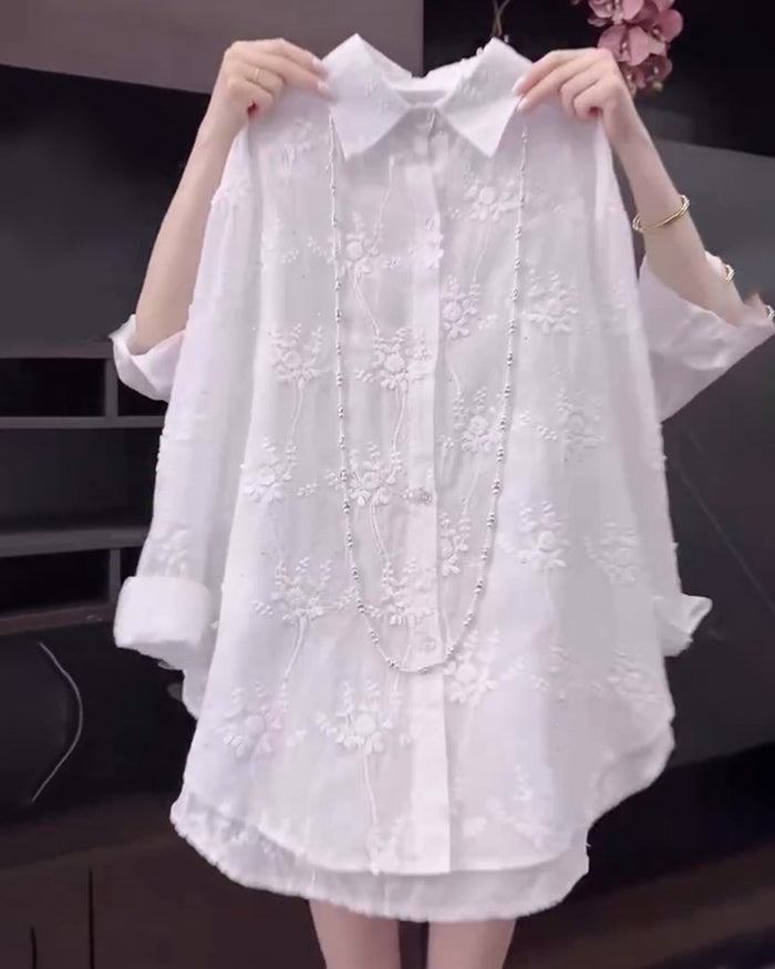 Damebluse | Blomsterbrodert