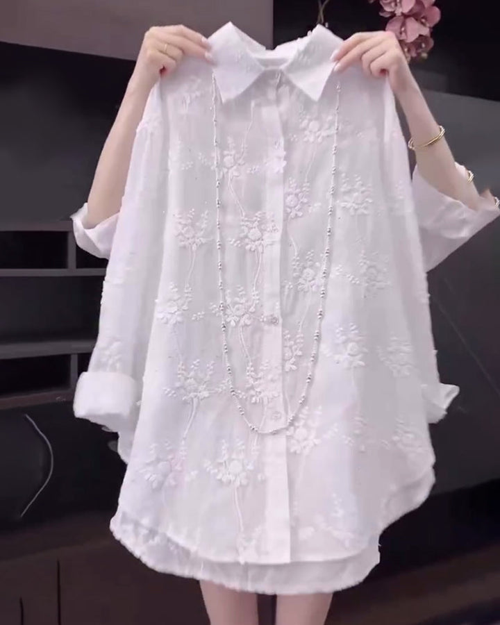 Damebluse | Blomsterbrodert