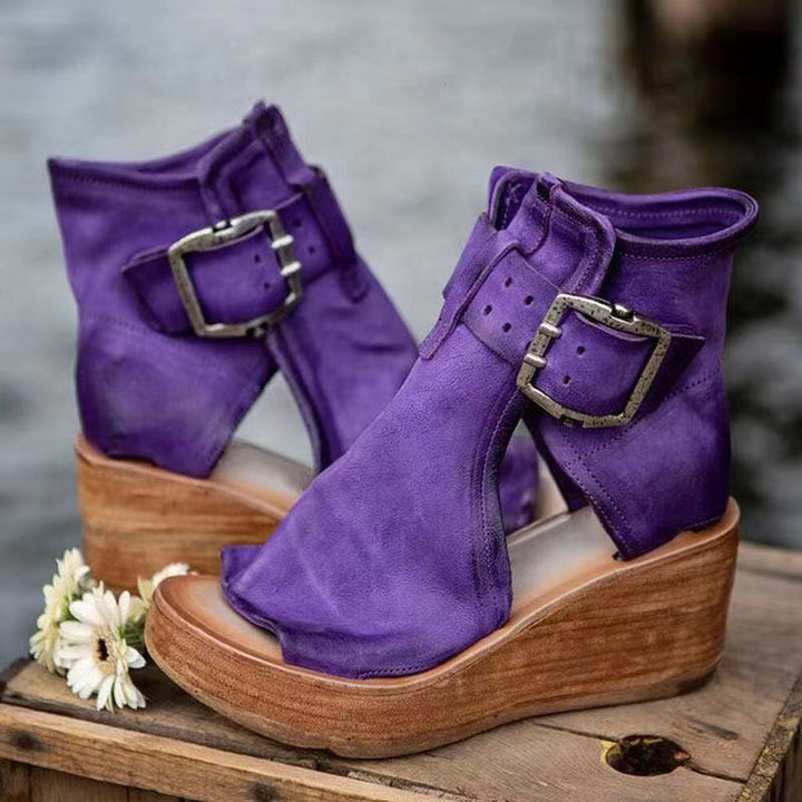 Sandaler For Kvinner | Spenne Stropp Wedge Stil