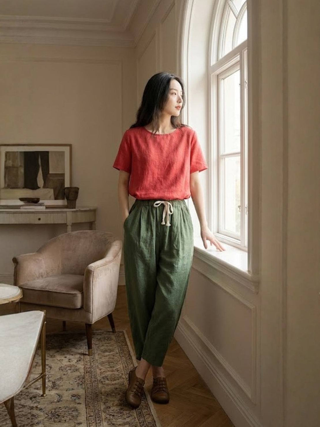 Damebukser | Snøring Slim Fit