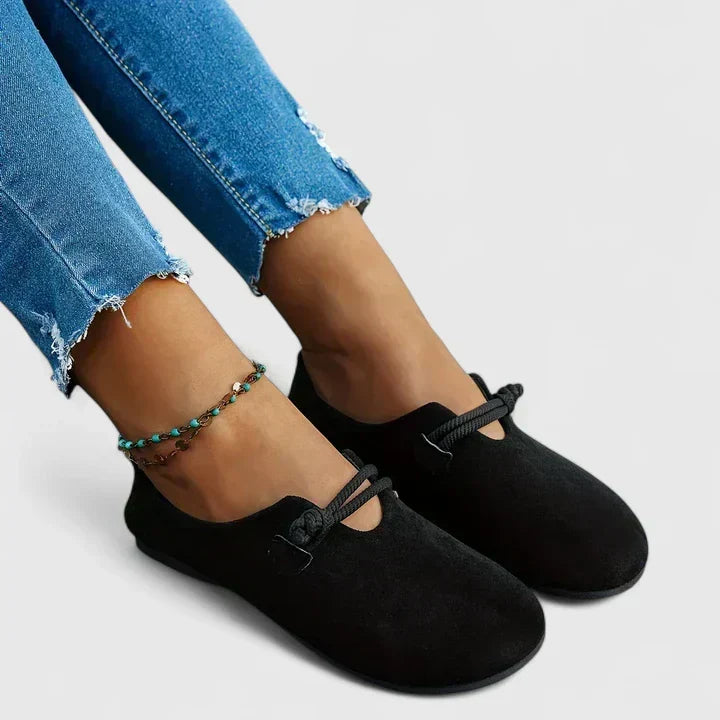 Loafers For Women | Rund Tå med Tau Detalj