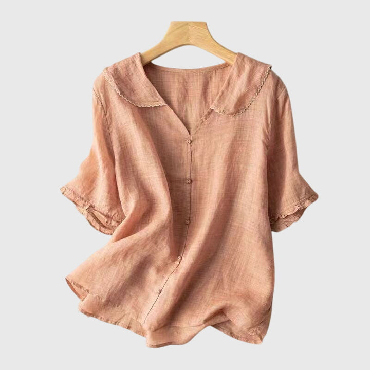 Damebluse | Kortermet Rund