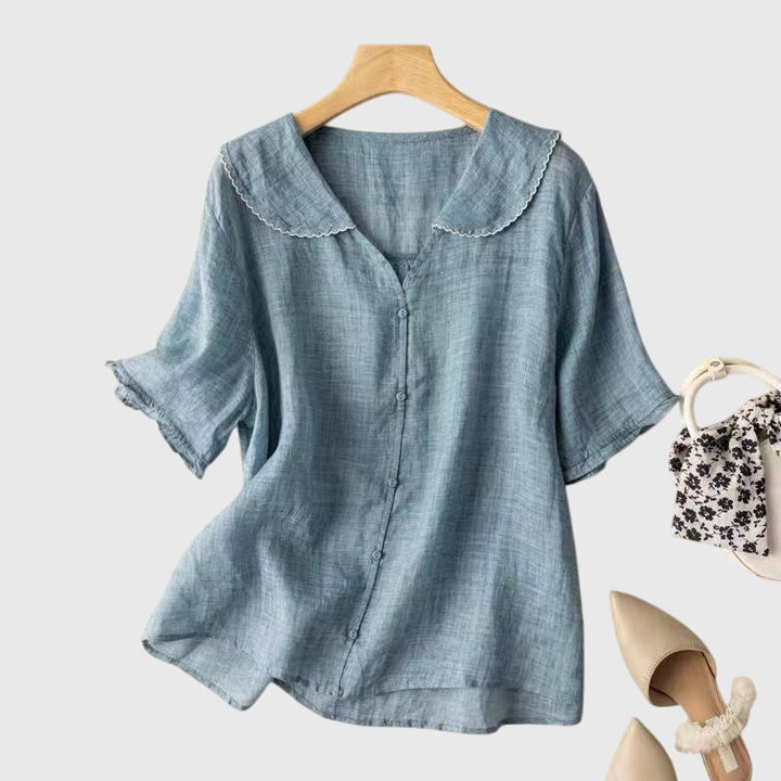 Damebluse | Kortermet Rund
