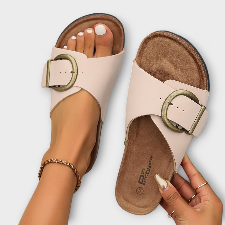 Sandaler For Kvinner | Åpen Tå Slide Med Bred Enkeltbånd