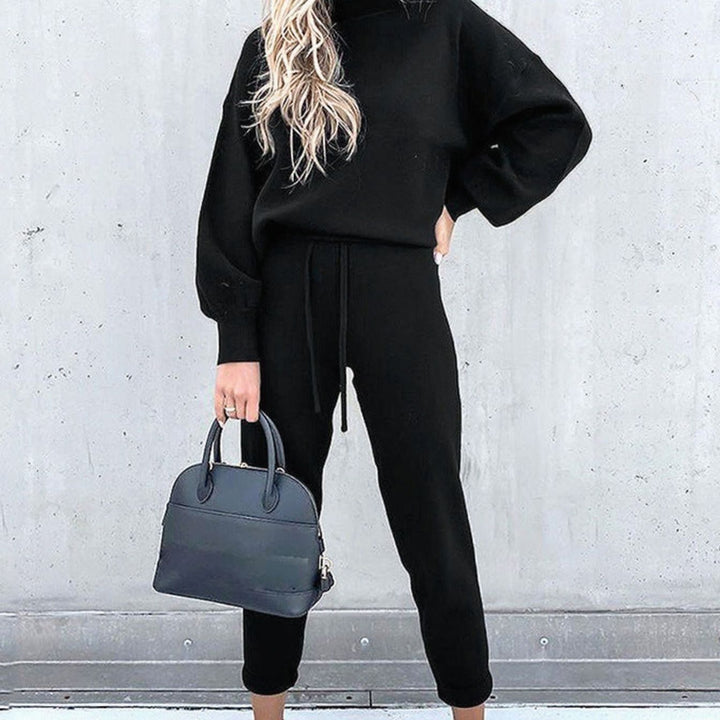 Candace | Kvinners Koselige To-Delt Treningsdrakt Med Avslappet Snøring Jogger Sett
