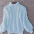 Cora | Kvinners Fluffy Turtleneck Loose-Fit Pullover Strikkegenser